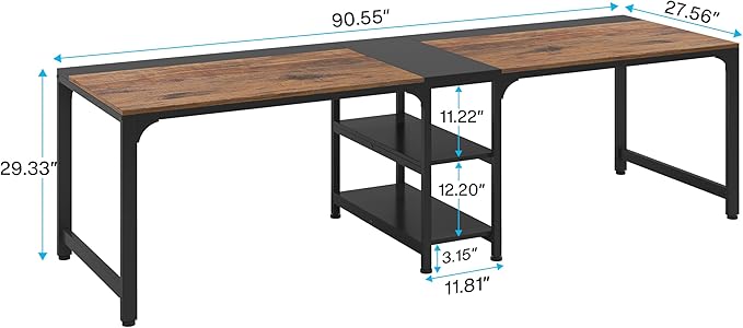 Designed with versatility in mind, the 90 inch desk adapts to your needs effortlessly.