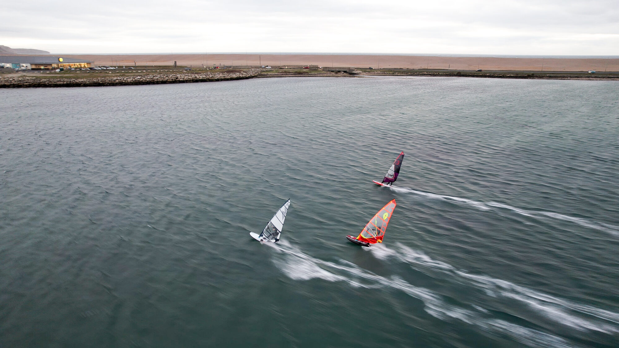 Windsurfers in osprey bay