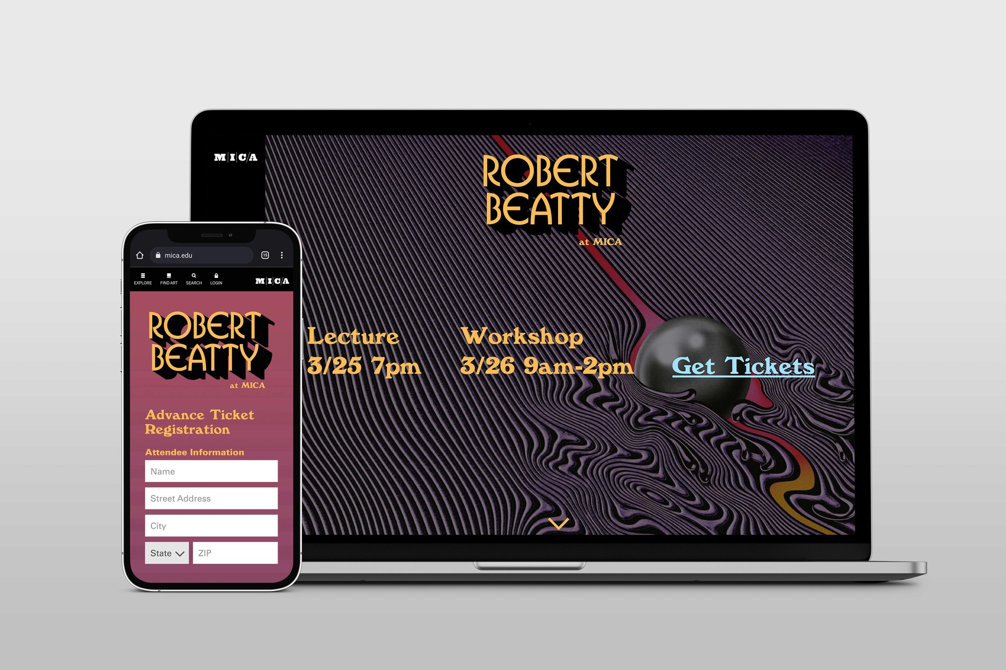 Robert Beatty web mockup