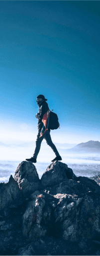 Man standing on mountain