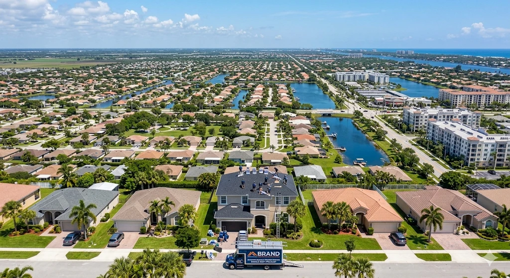 Roofing contractor Boynton Beach FL — tile roof replacement on residential home in Boynton Beach by Roofing Network licensed contractor