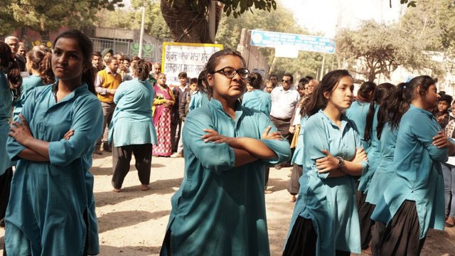 Close-up of a dark green leaf showing its textured surface and central vein against a muted background.