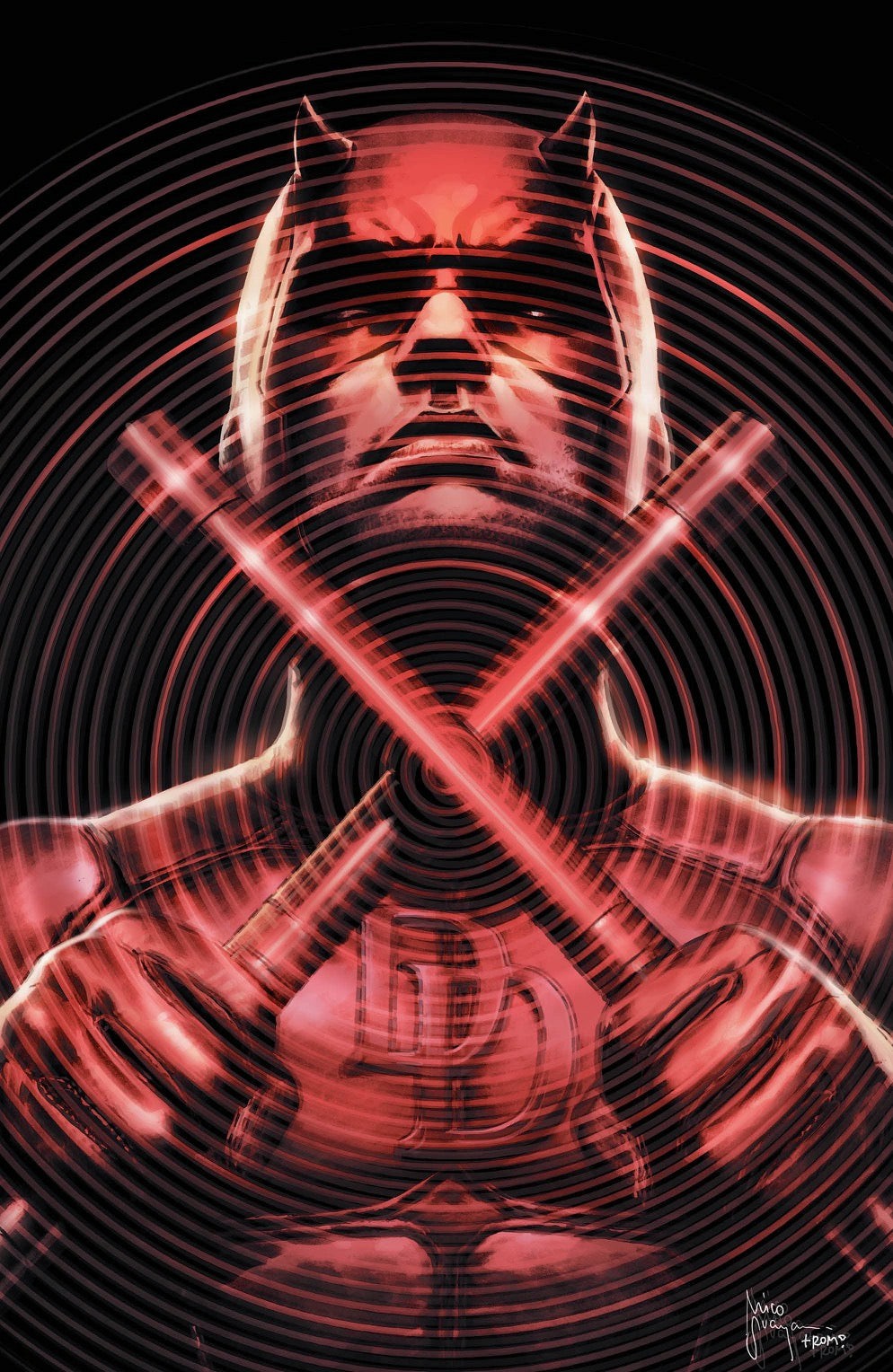 Daredevil #1 Mico Suayan Big Dex Comics C2E2 exclusive virgin variant Marvel comic book cover