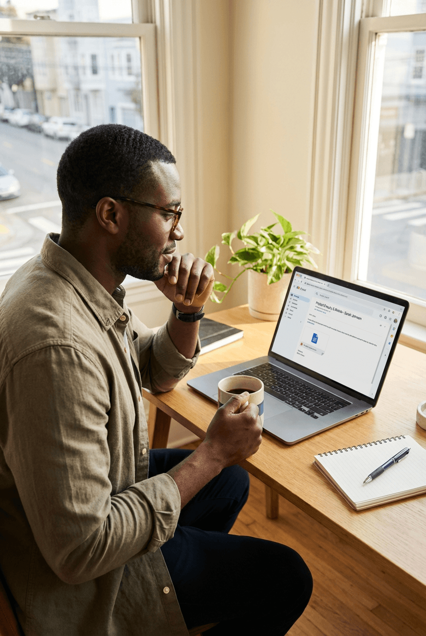 Terracotta corridor with geometric arches, diffuse sunlight, and textured stucco surfaces.