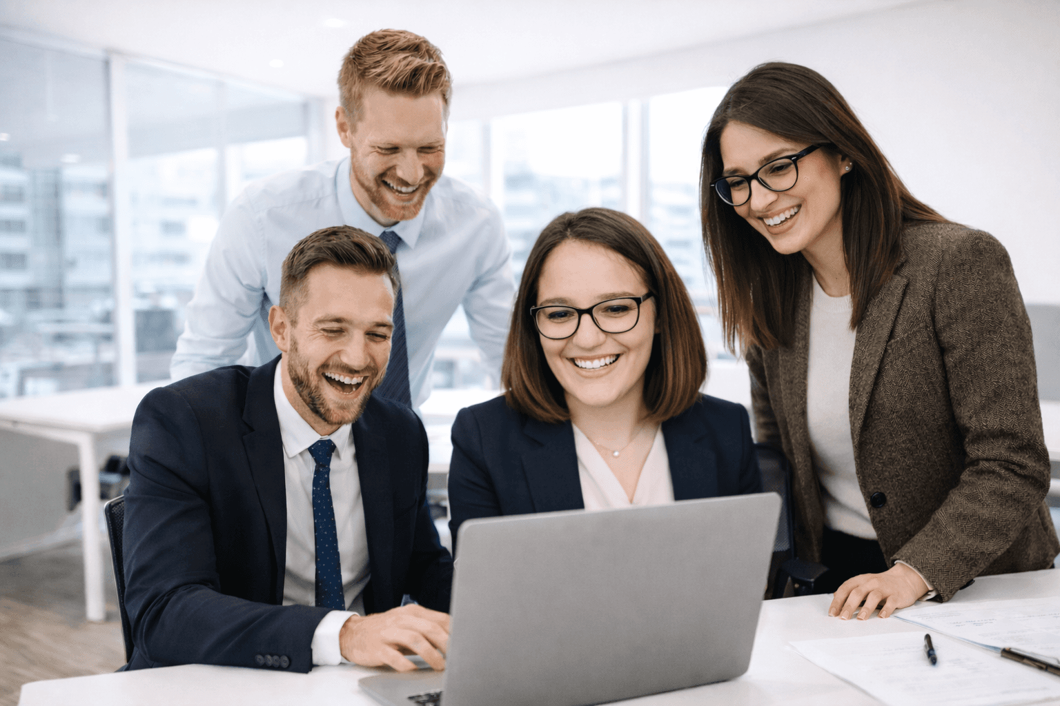 people sitting on chair in front of laptop computers