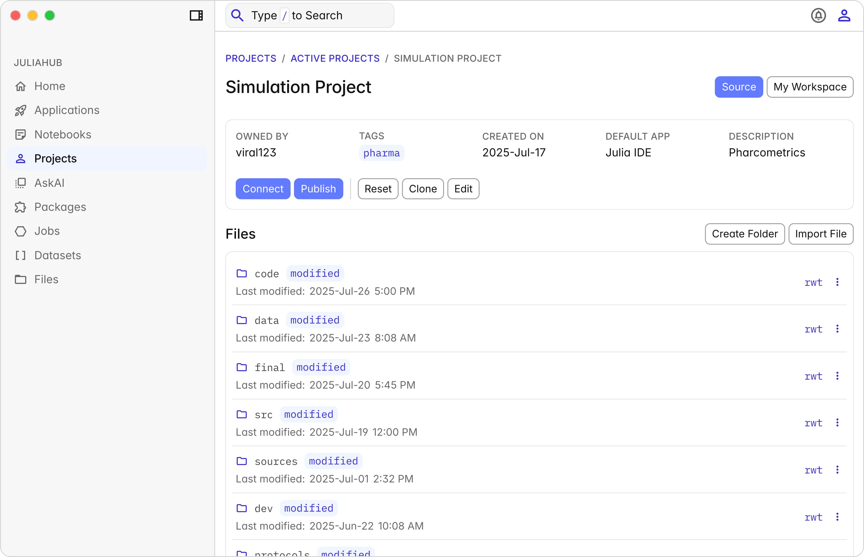 JuliaHub Interface