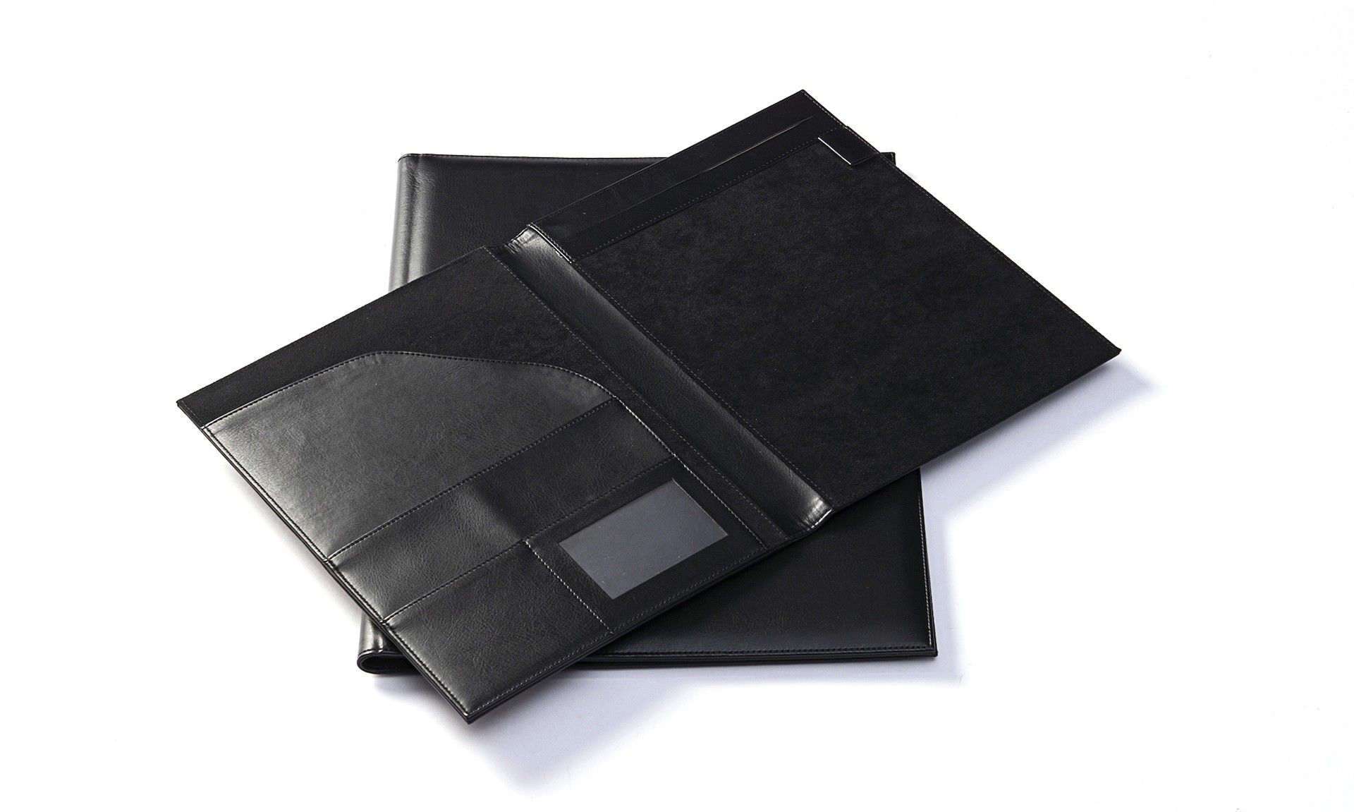 Premium leather executive padfolio with document pockets