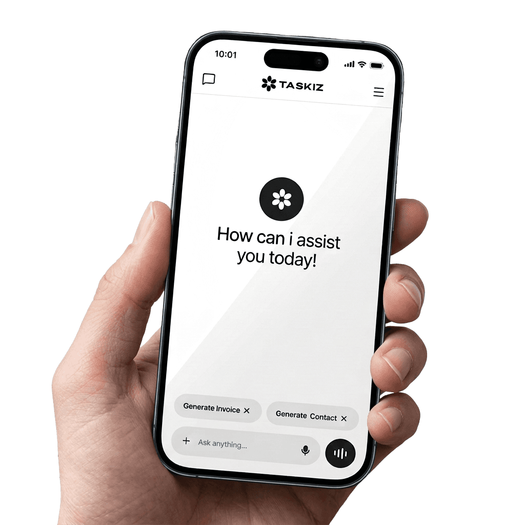 Mobail phone with hand