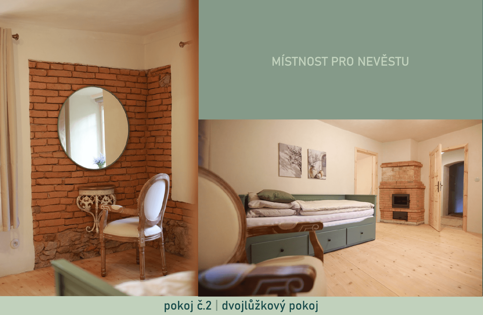 3× pokoj (až 6 lůžek)