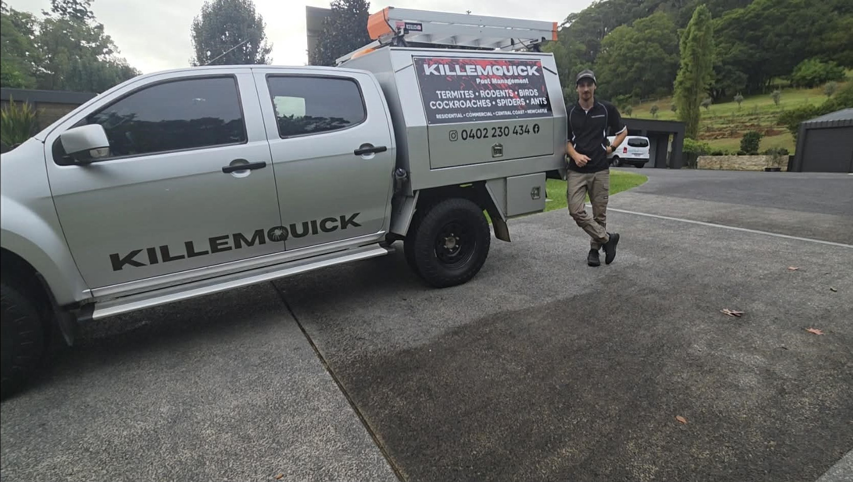 Killemquick pest control technician on the job, Central Coast NSW
