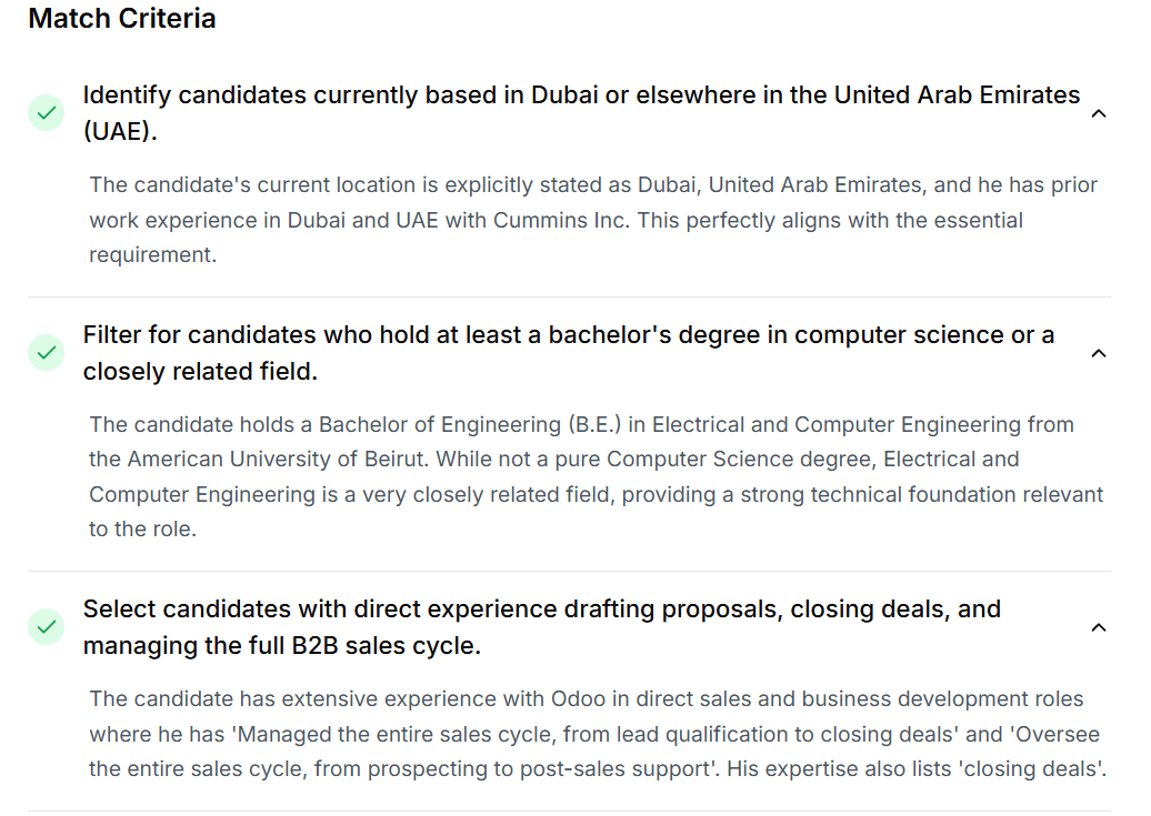 Semantic talent search interface identifying role fit, skill adjacency, and transferable experience beyond keyword matching