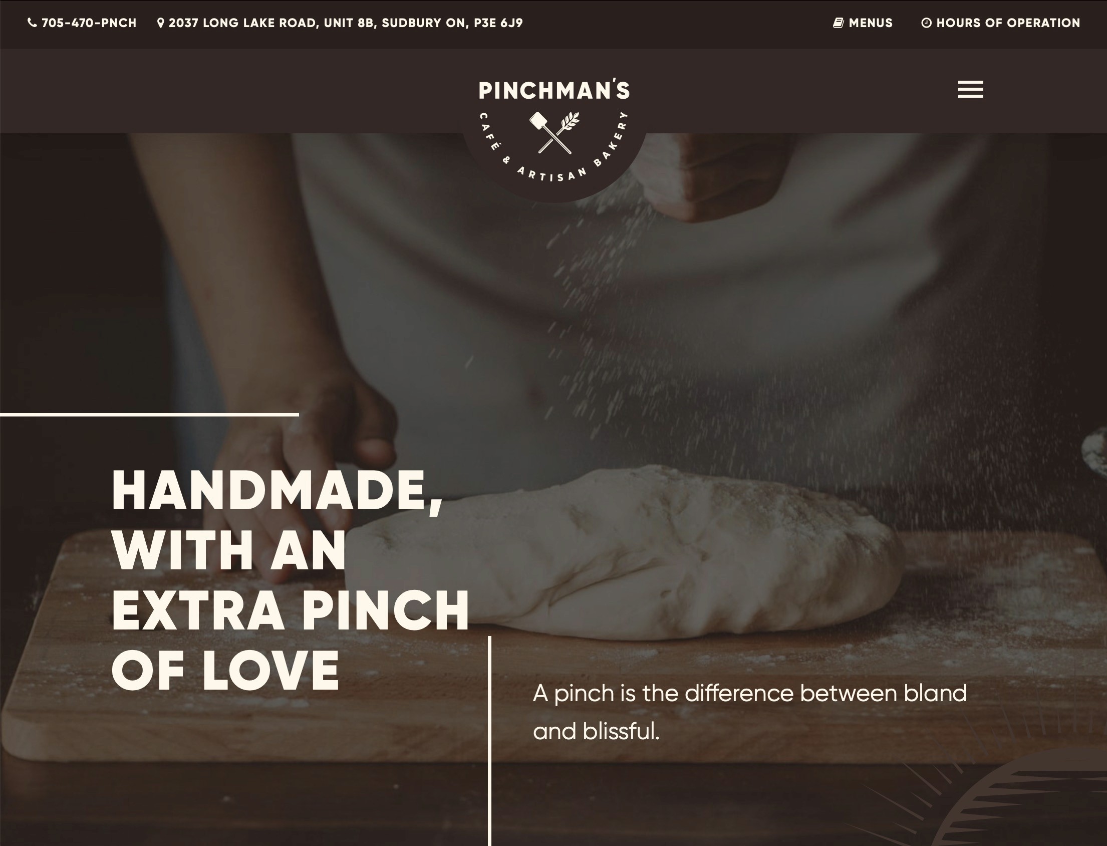 Bakery website design