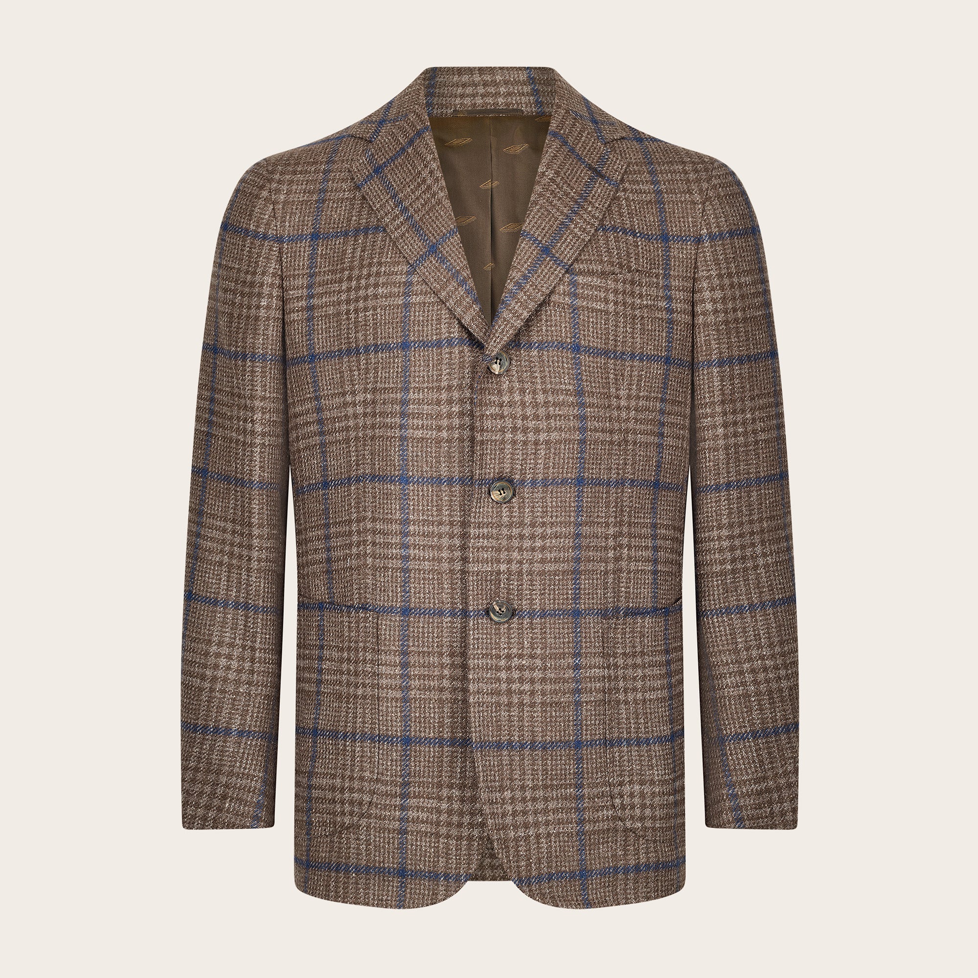 Vincenzo Brown Checked Jacket - Mandelli UK