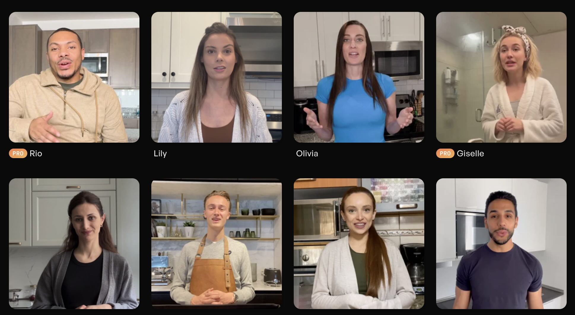 Creatify Lifestyle Avatars examples