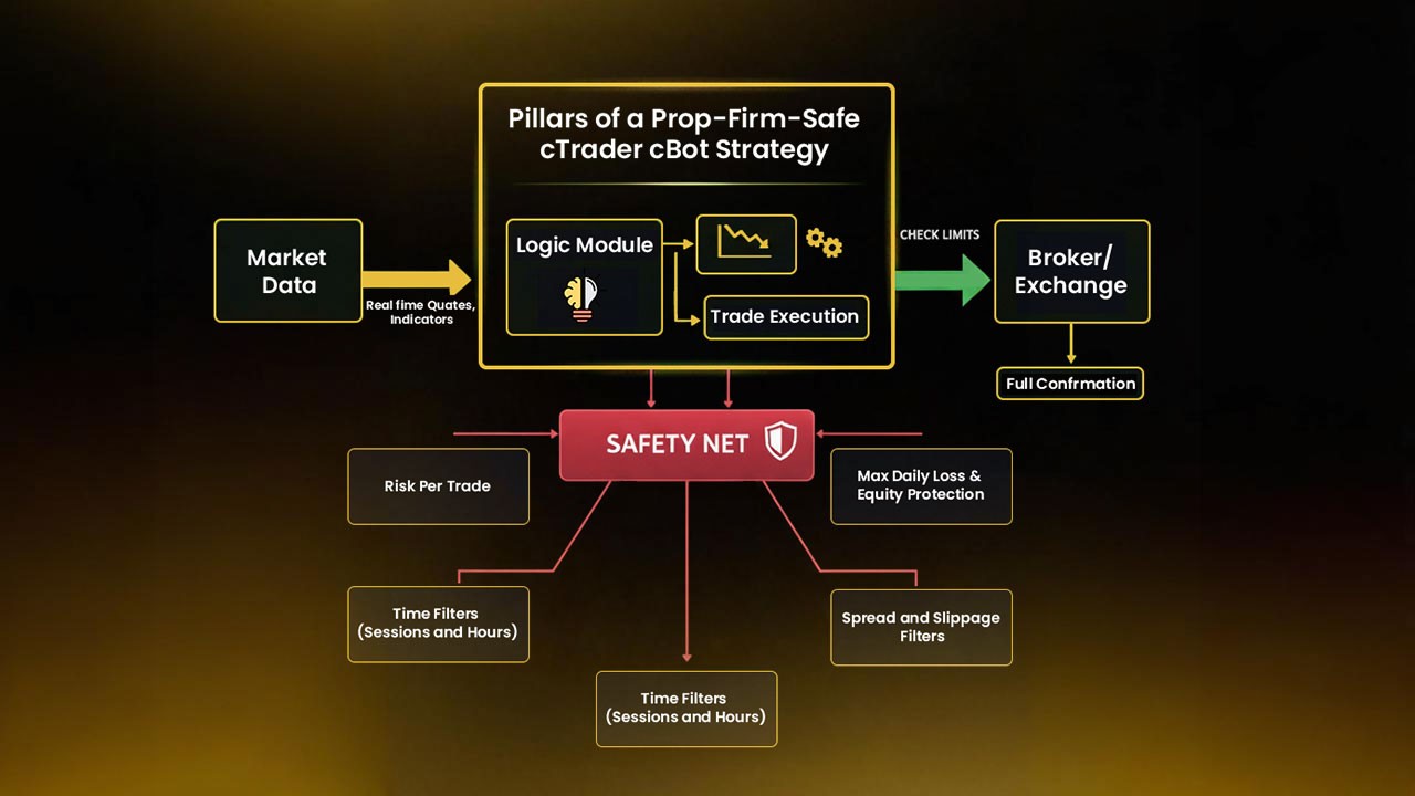 Pillars of a Prop-Firm-Safe cTrader cBot Strategy