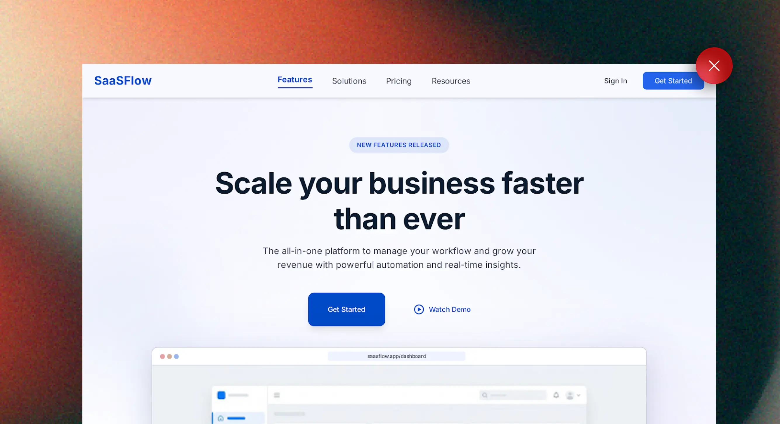 AI generated website example