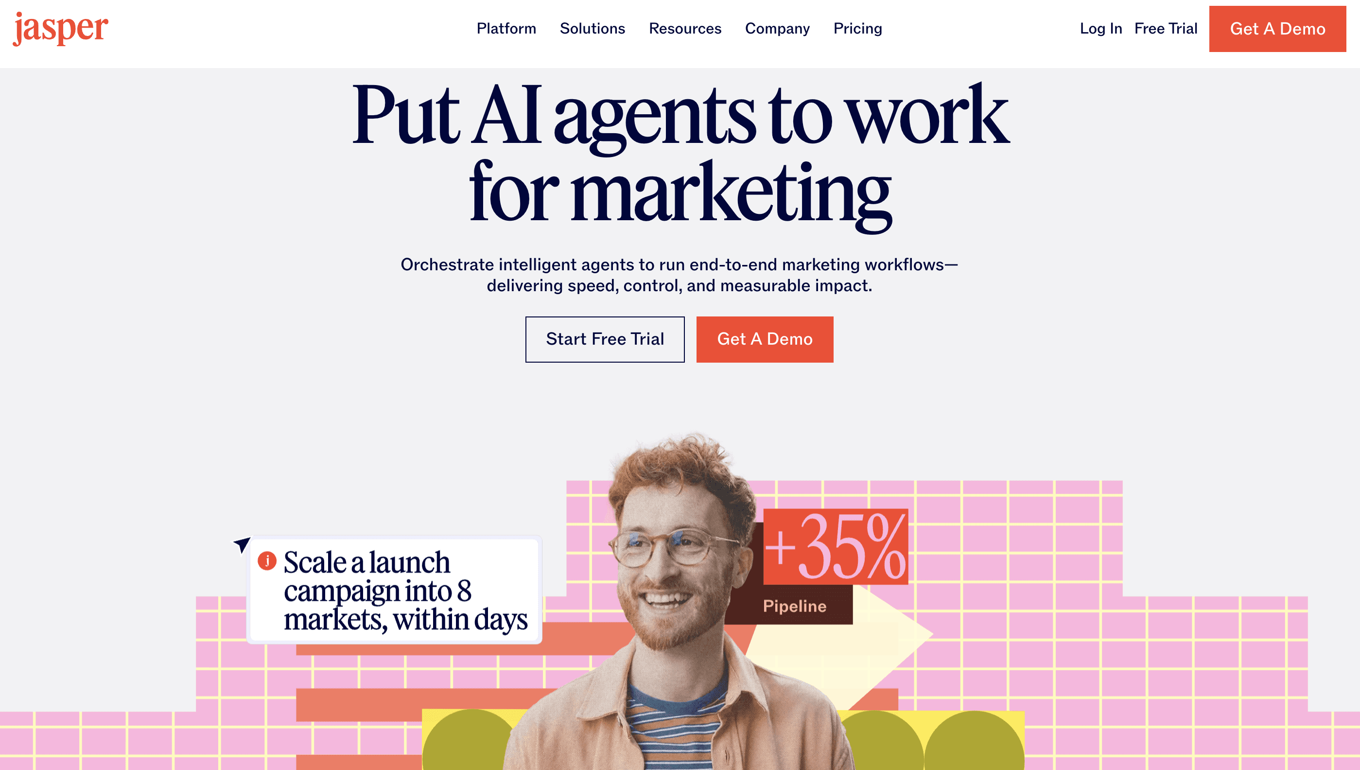 Jasper AI dashboard showing marketing content creation and blog generation tools