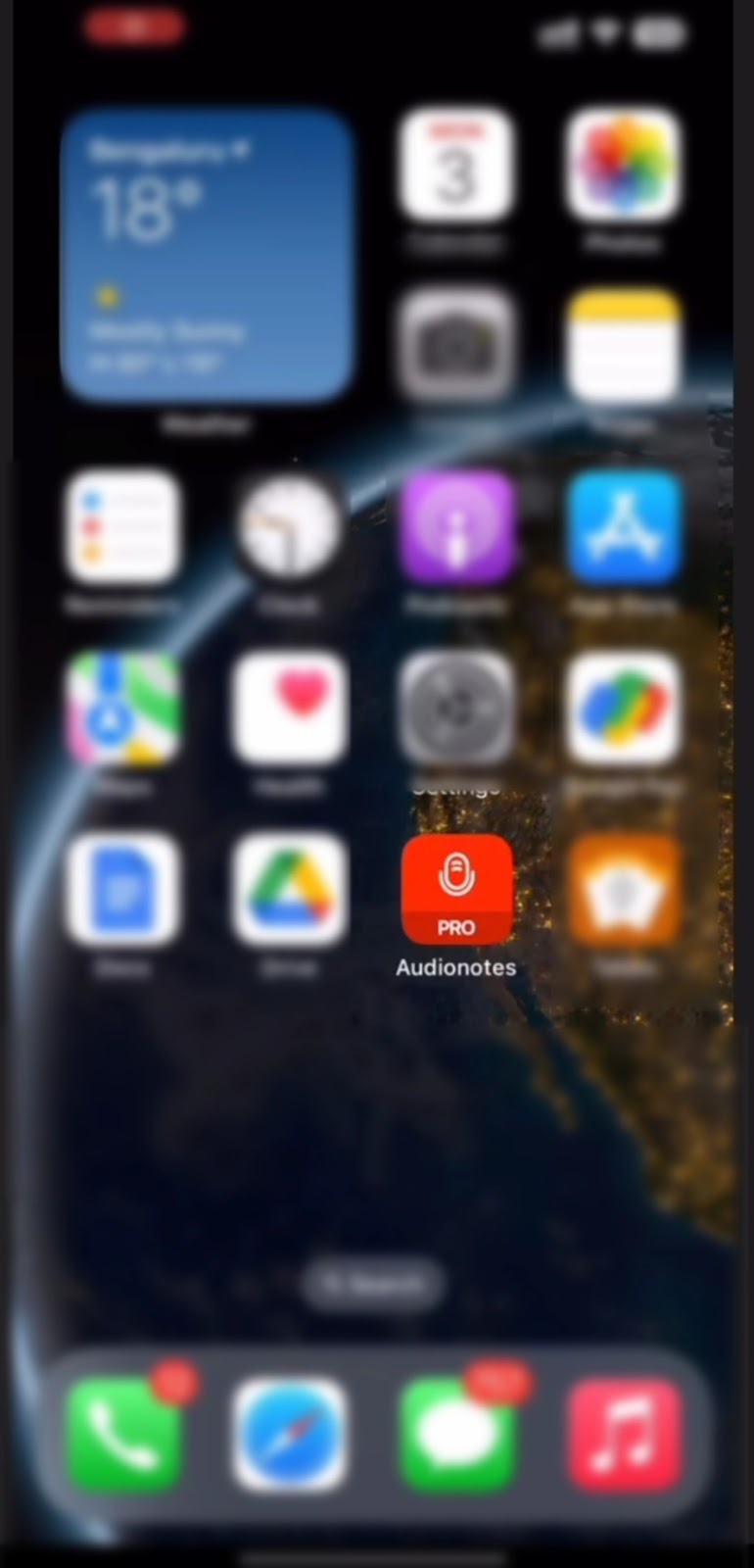 Open the AudioNotes App