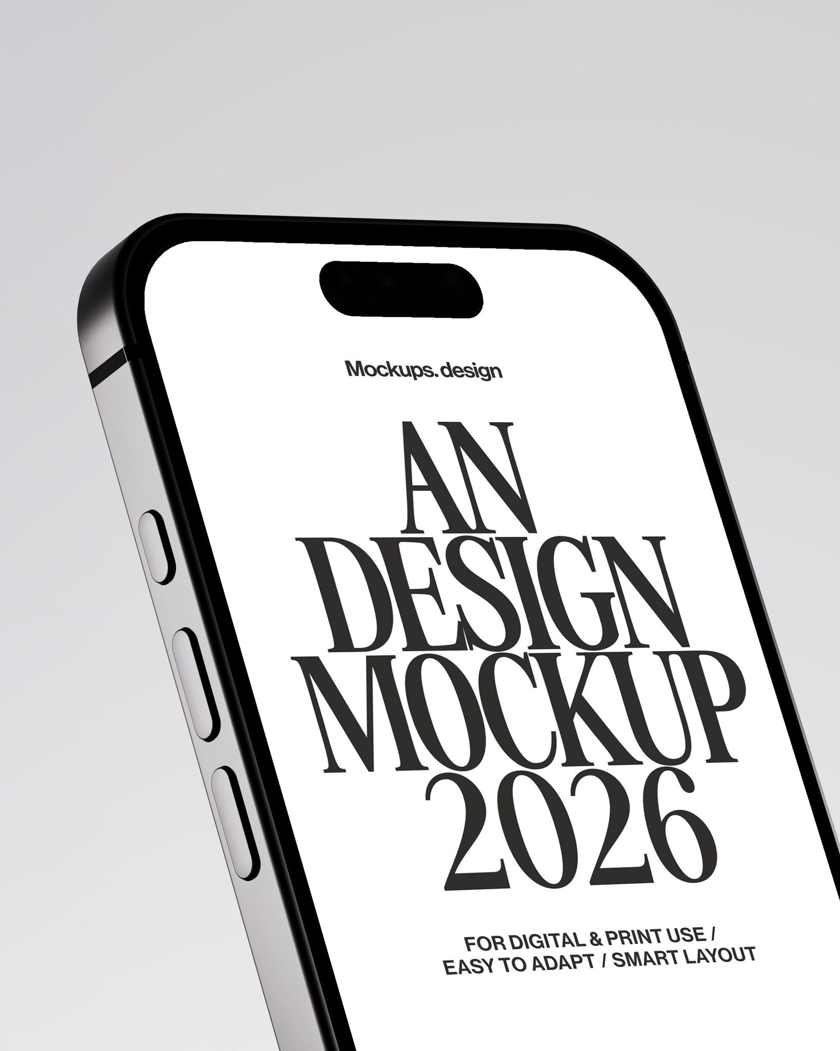 iPhone mockup on minimal clean background, realistic display