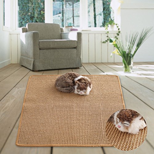 M&MKPET Natural Sisal Cat Scratcher Mat,Scratch Pad for Cat Grinding Claws & Protecting Furniture (23.6