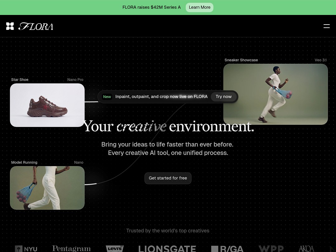 AI platform showcasing apparel creativity and innovation.