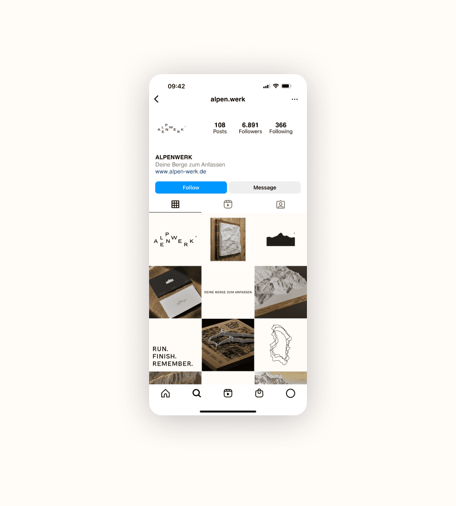 alpen werk social media instagram feed