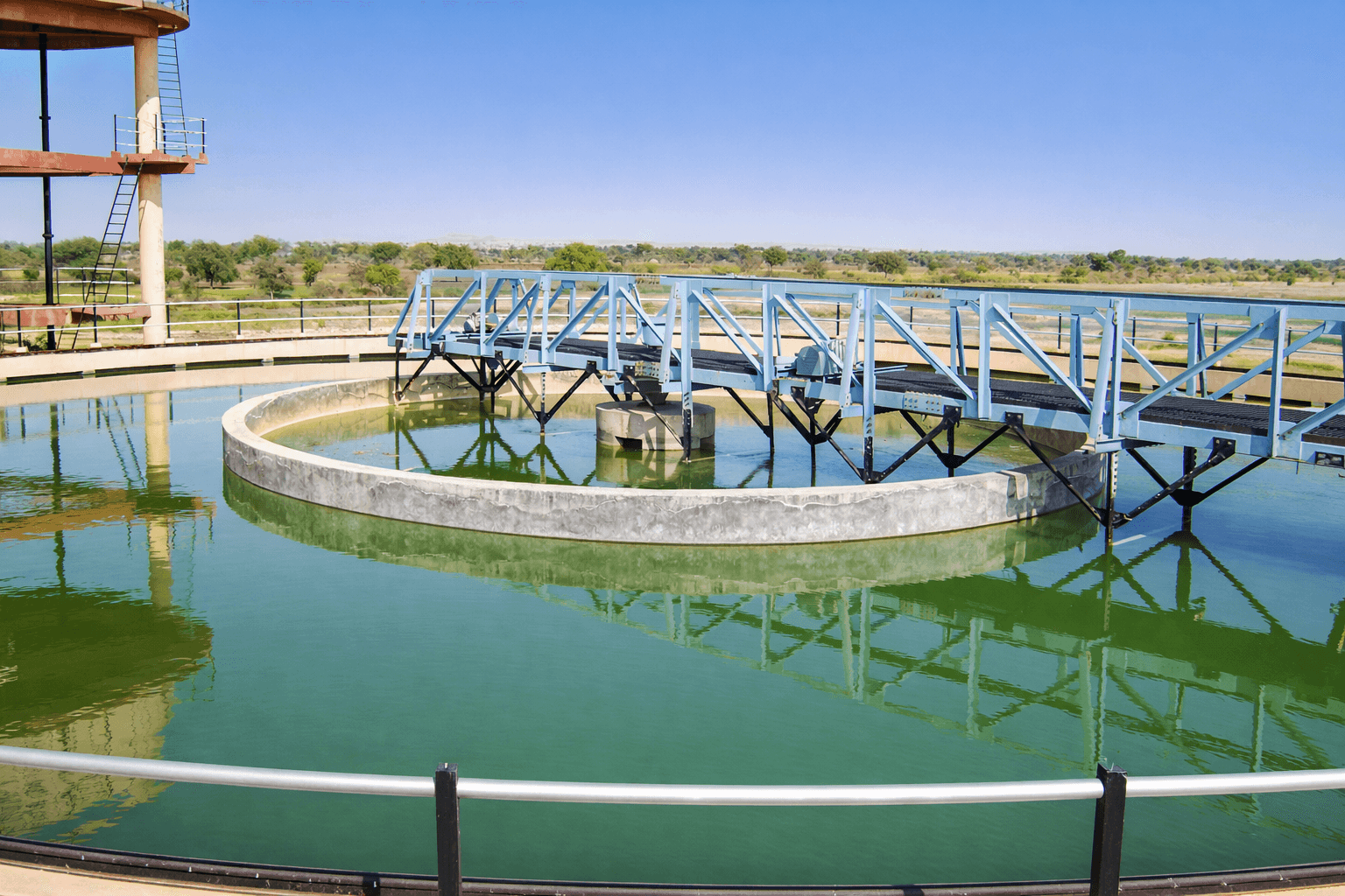 Bird eye view of water flow through a region