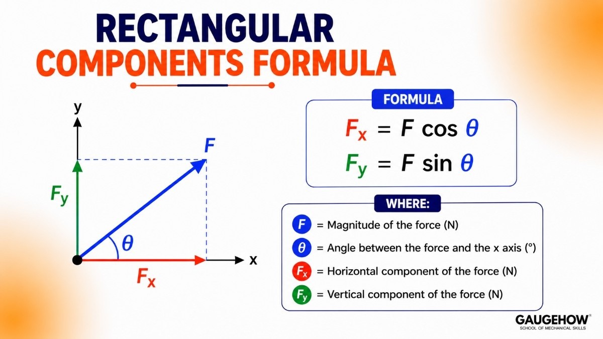 Rectangular Components Formula
