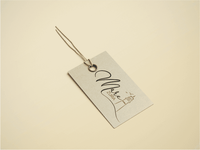 Logo on a product tag mockup.