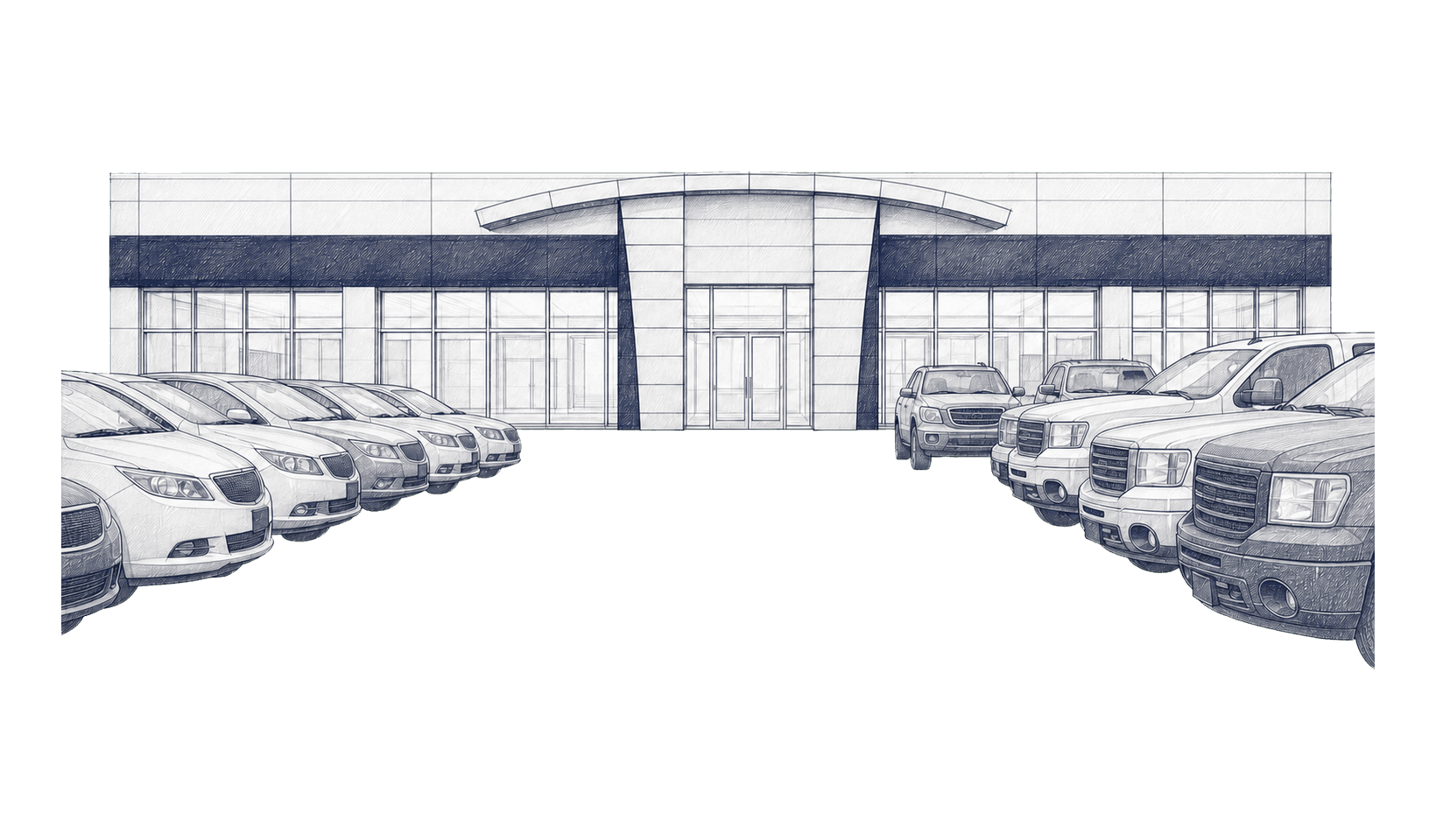 Laura Buick GMC technical dealership illustration
