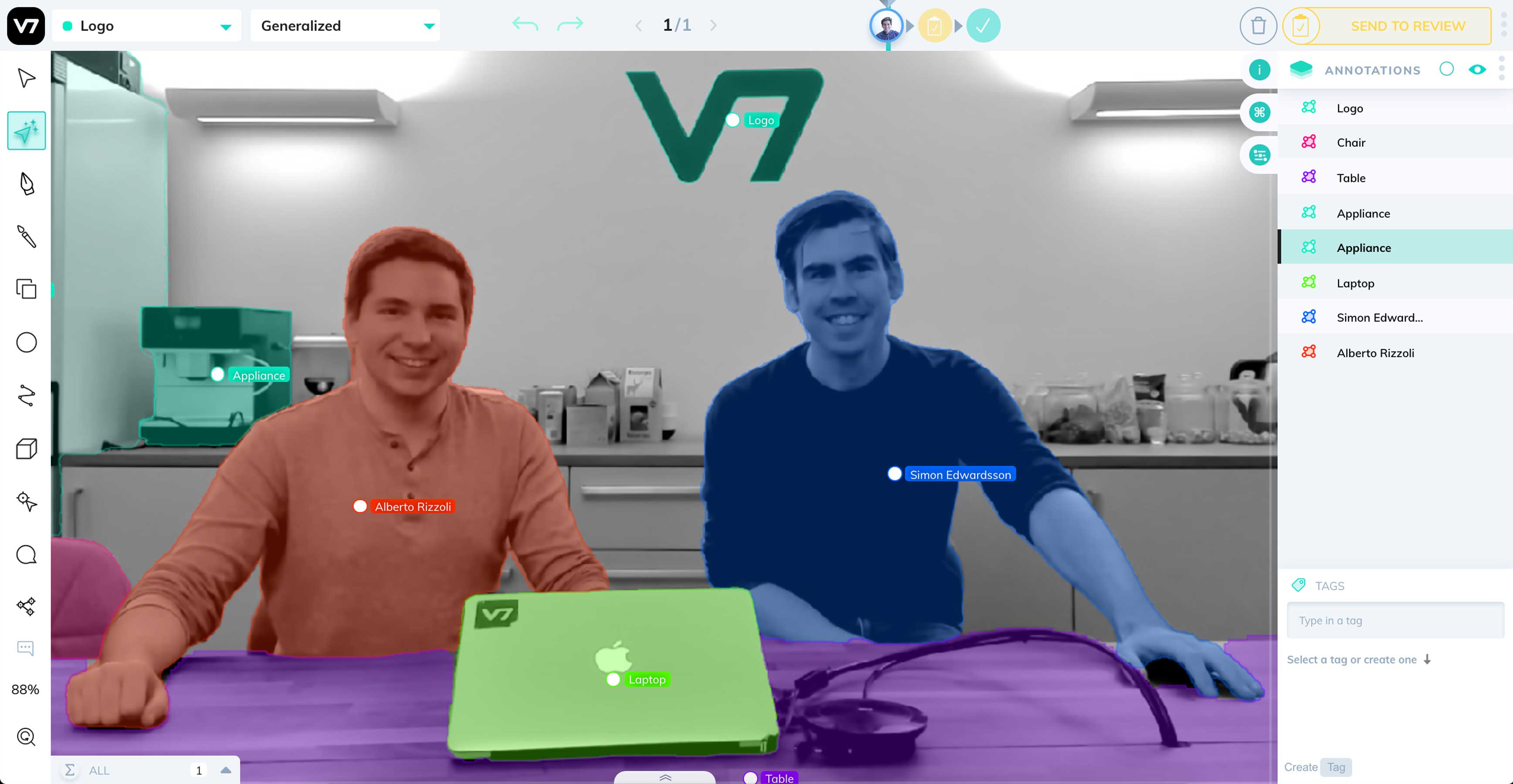 Annotated image of V7's founders