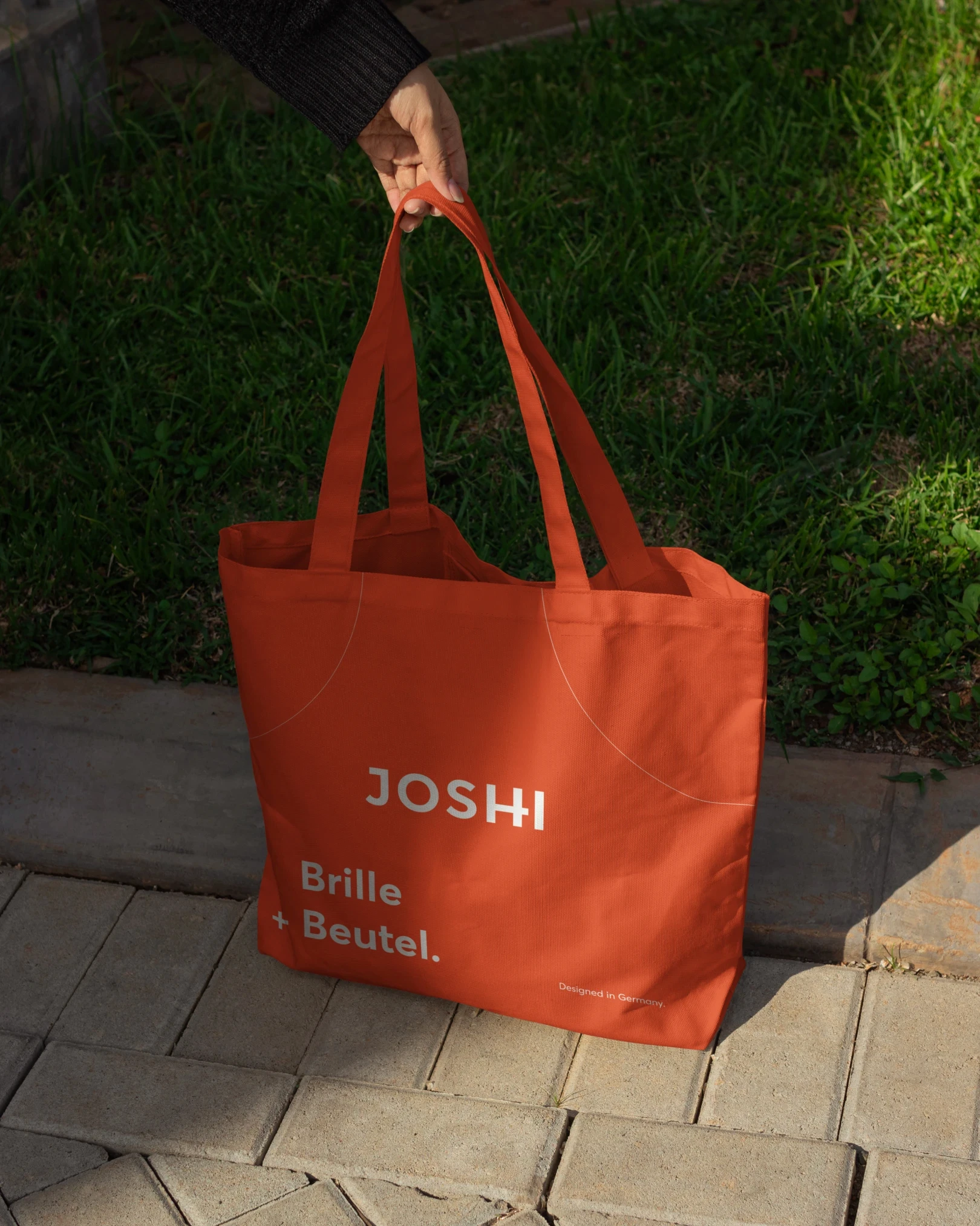 Orange tote bag