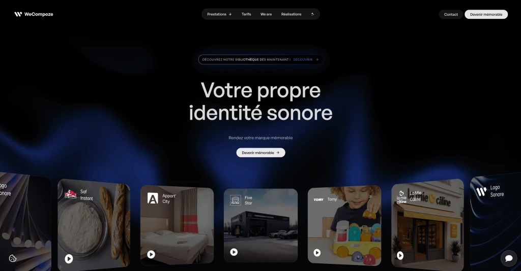 Page d'accueil WeCompoze