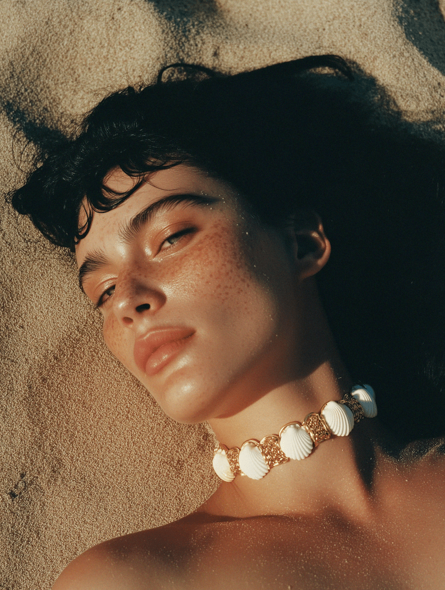 women lying on sand