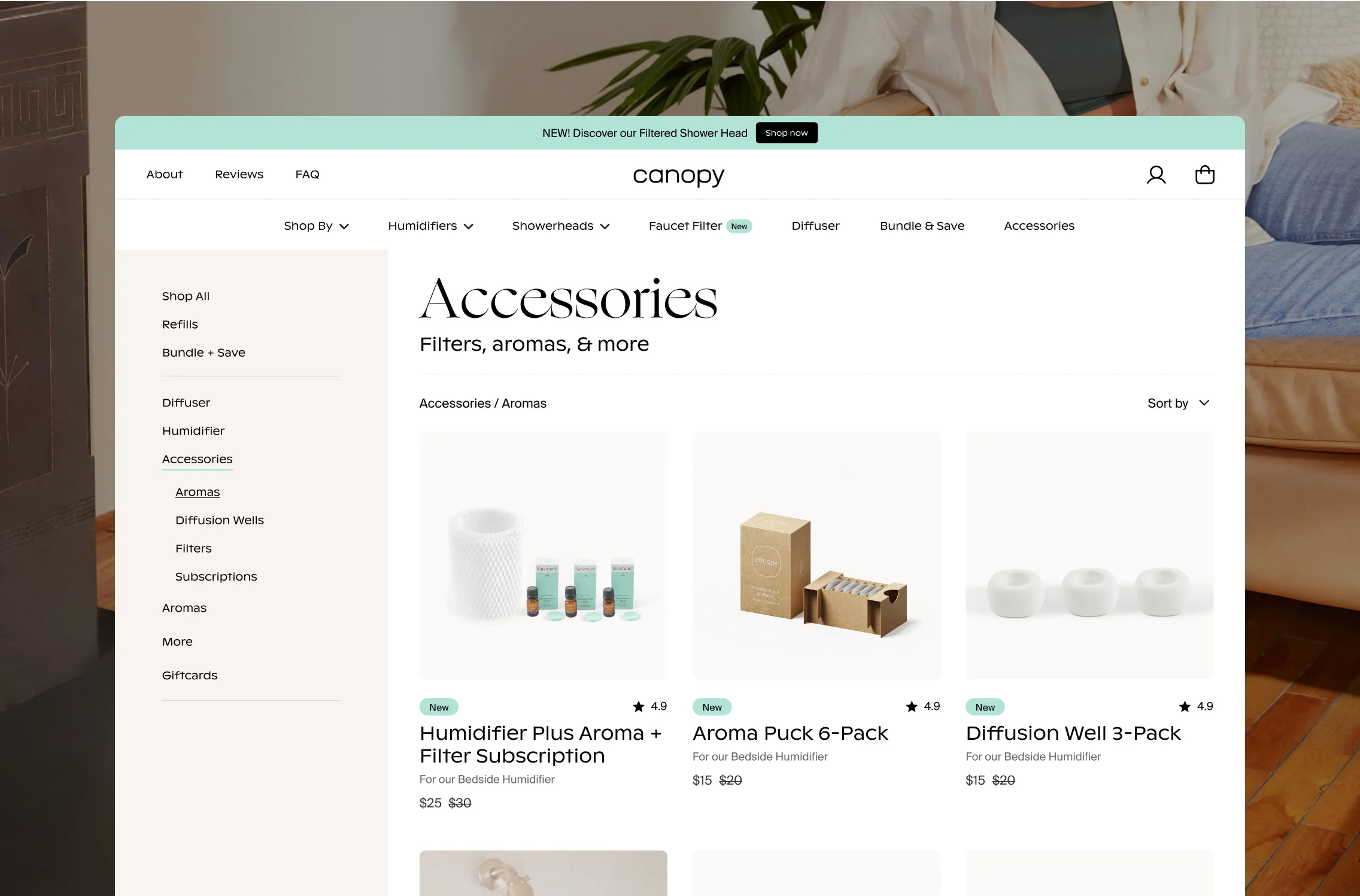 Canopy collection page