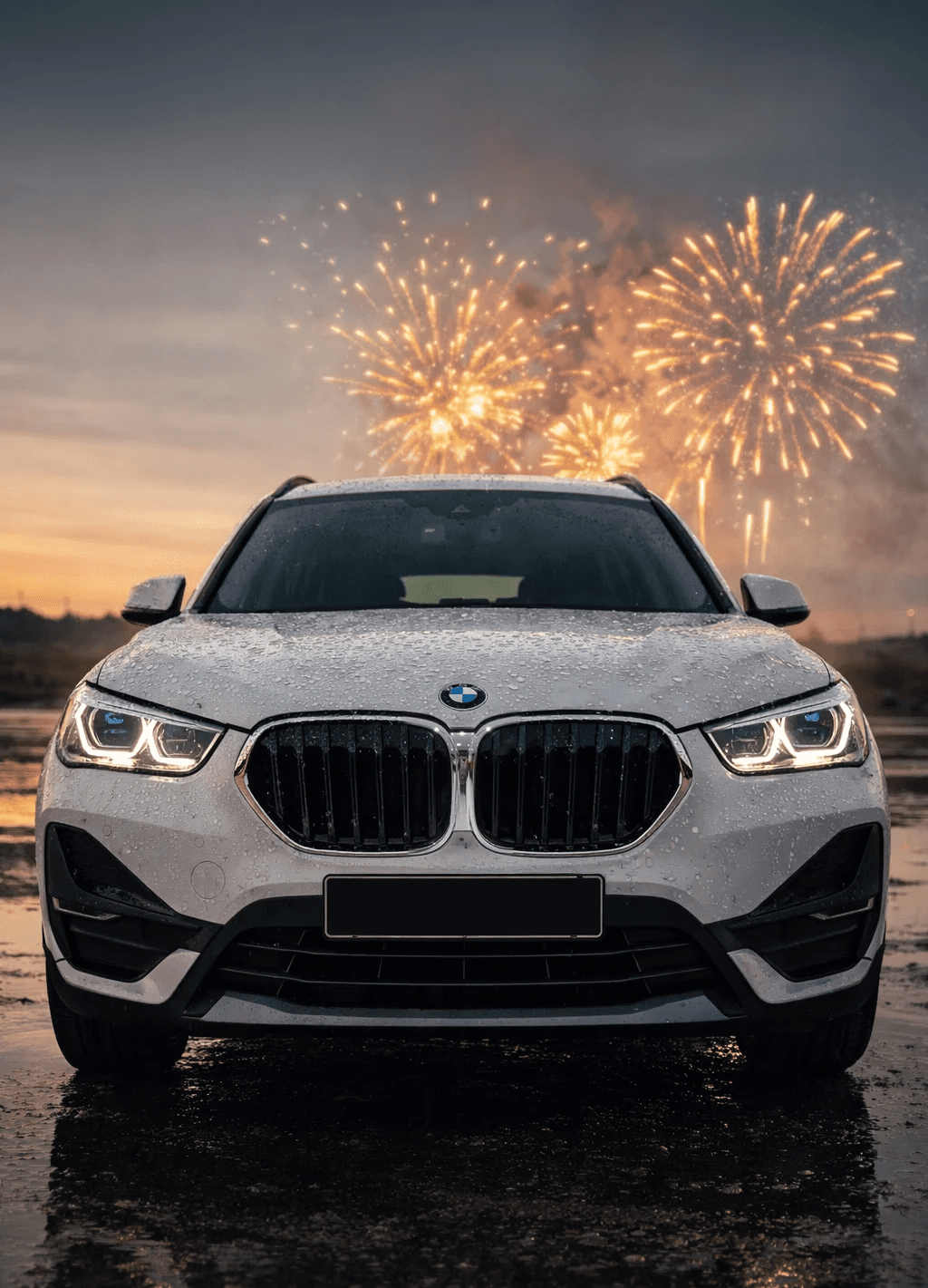 Dynamic picture of a cyclist riding downhill