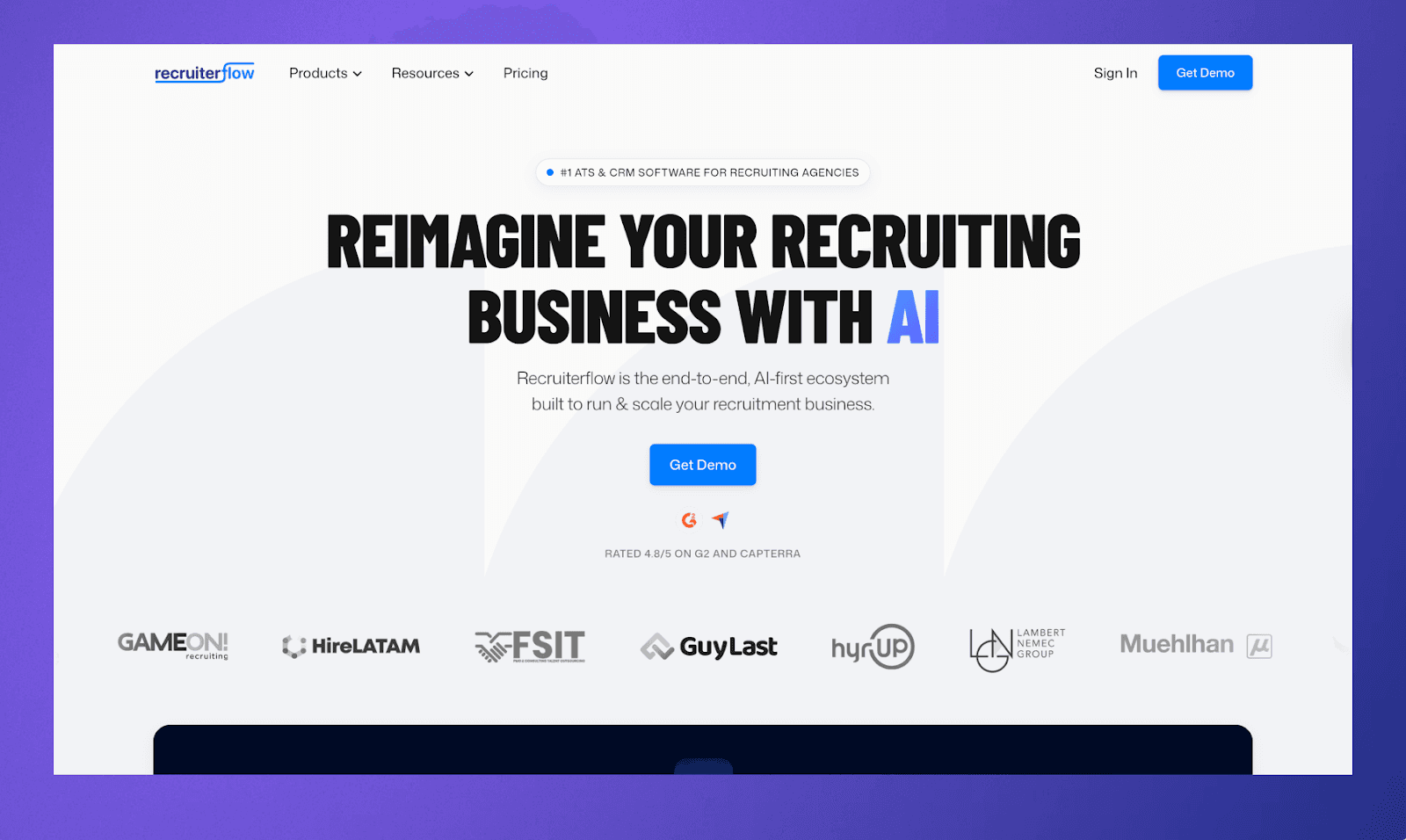 Recruiterflow Homepage