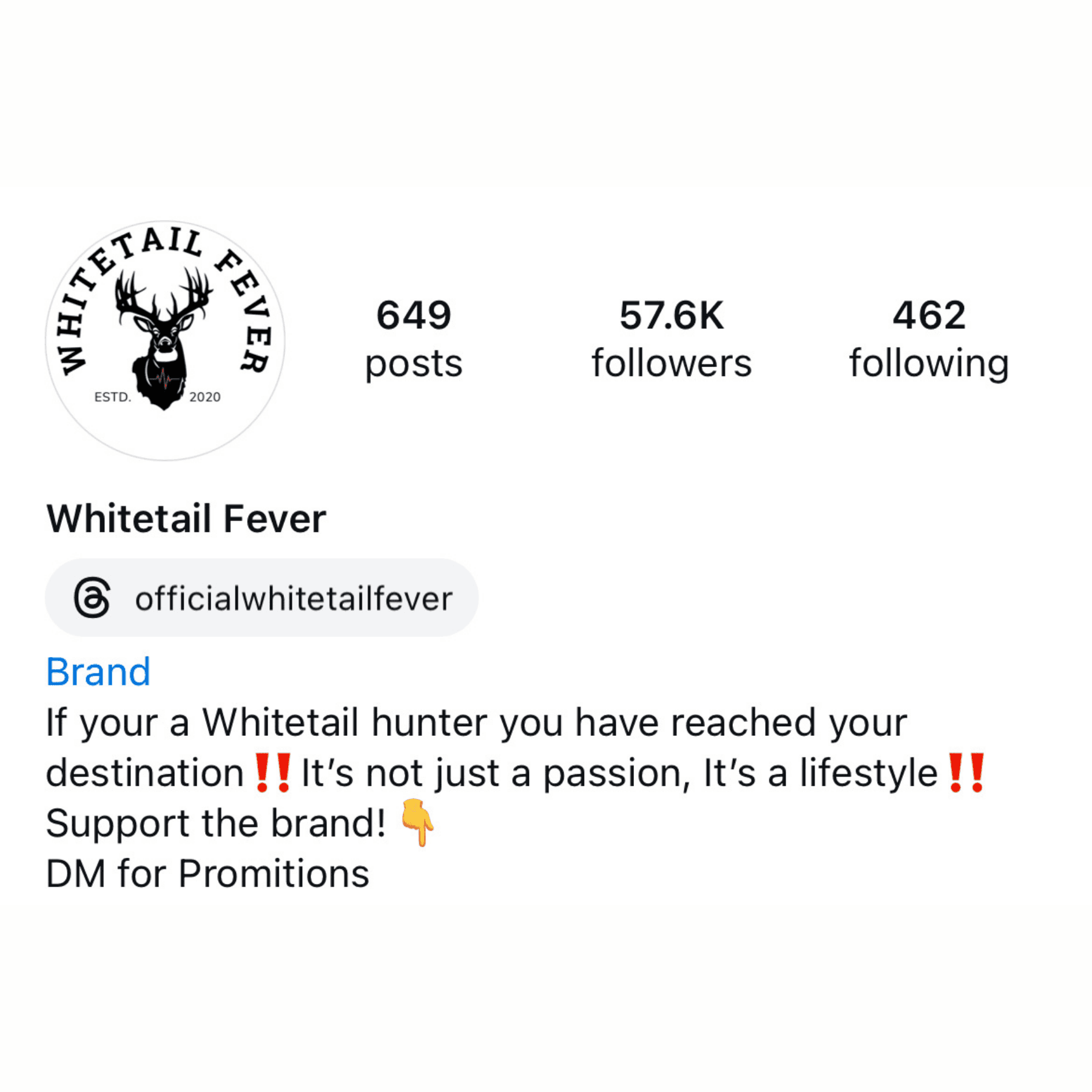 Instagram Profil Whitetail Fever (Alperna Resultat) 