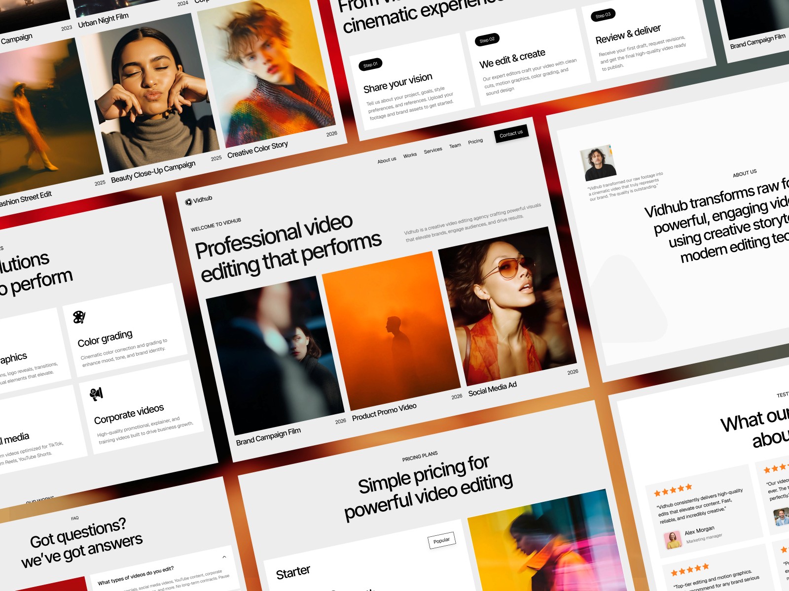 Vidhub — 现代动效创意机构官网设计灵感
