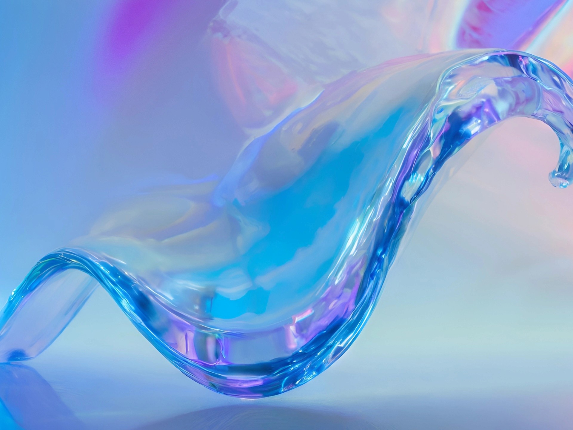 Firefly AI generated glass-like material with bright colors