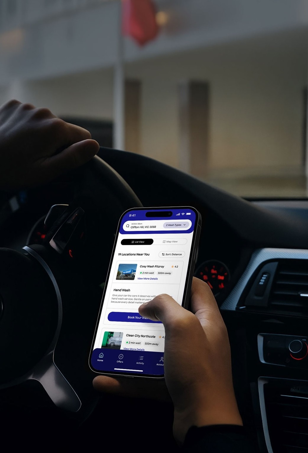 Woman standing on the balcony