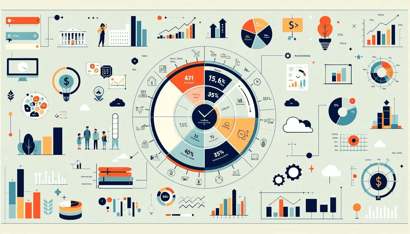 An illustration representing various asset classes in a diversified portfolio.