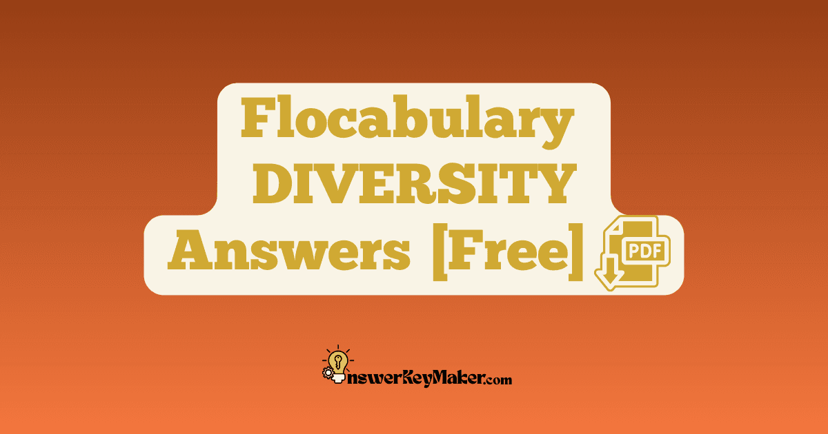 Flocabulary DIVERSITY Quiz Read & Respond Answer Key PDF