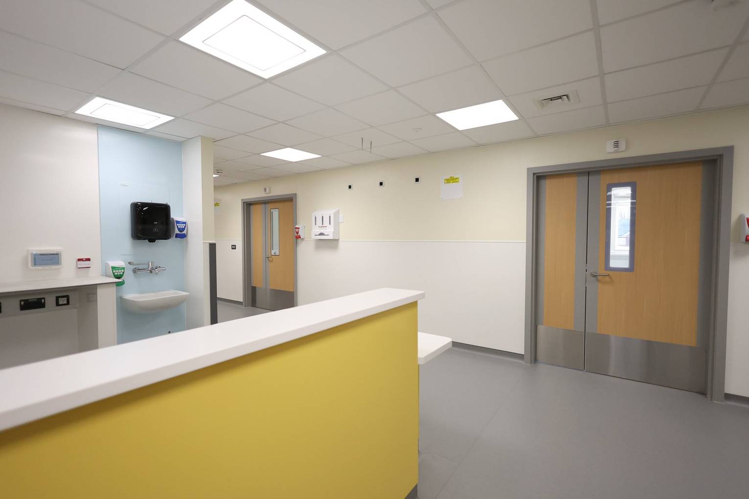 fire rated doorset in a freshmaple finish leaf-and-a-half