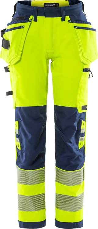 Werkkledij dames Kortrijk — FRISTADS High Vis Green werkbroek dames stretch klasse 2 2664 GSTP