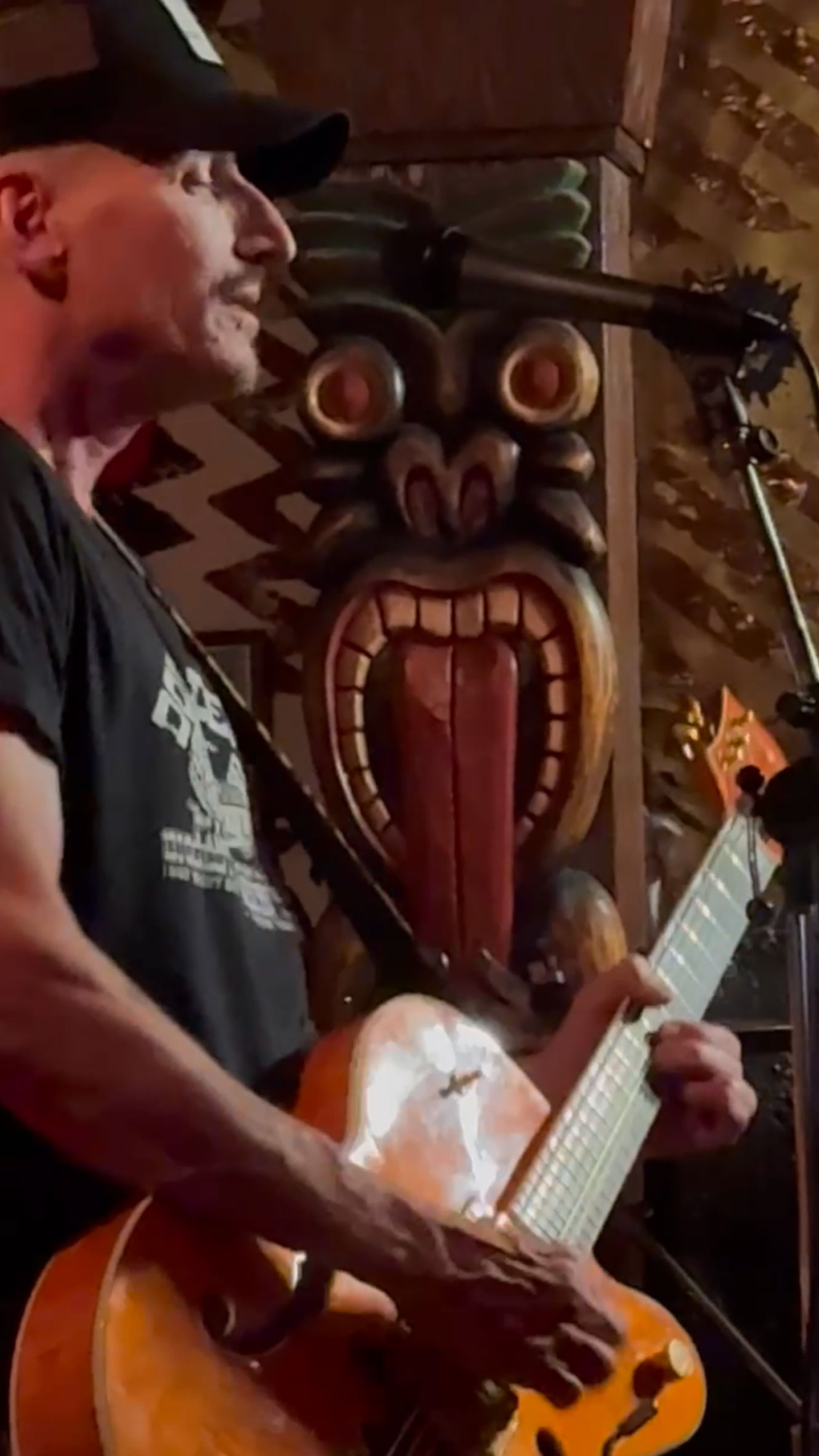 Messer Chups ripping it up at Moe's Alley in Santa Cruz.