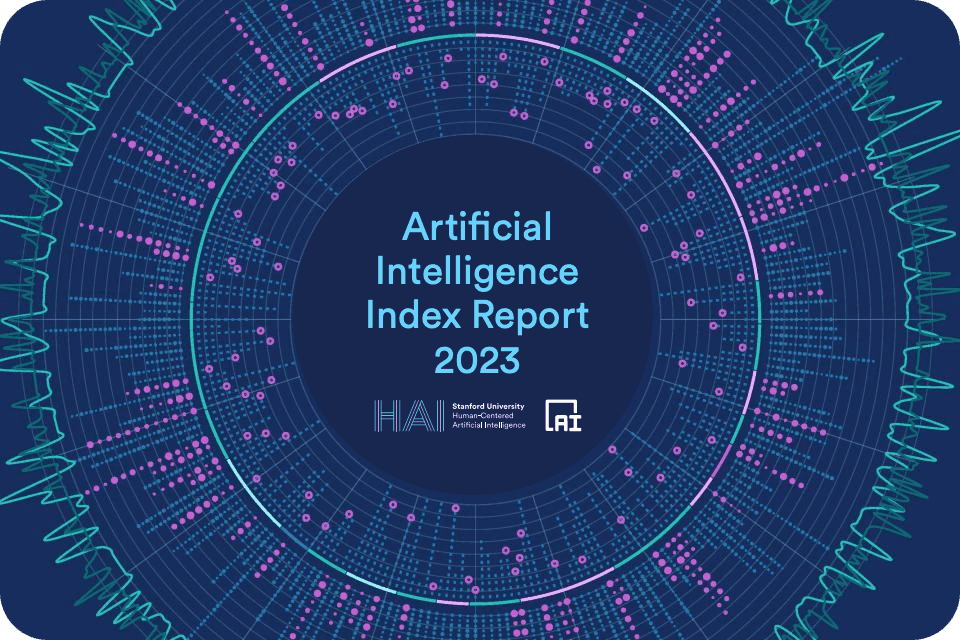 The AI inxex report cover image from stanford