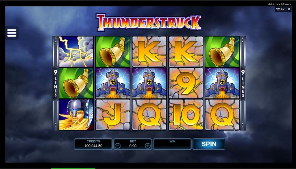 Thunderstruck - vue du jeu