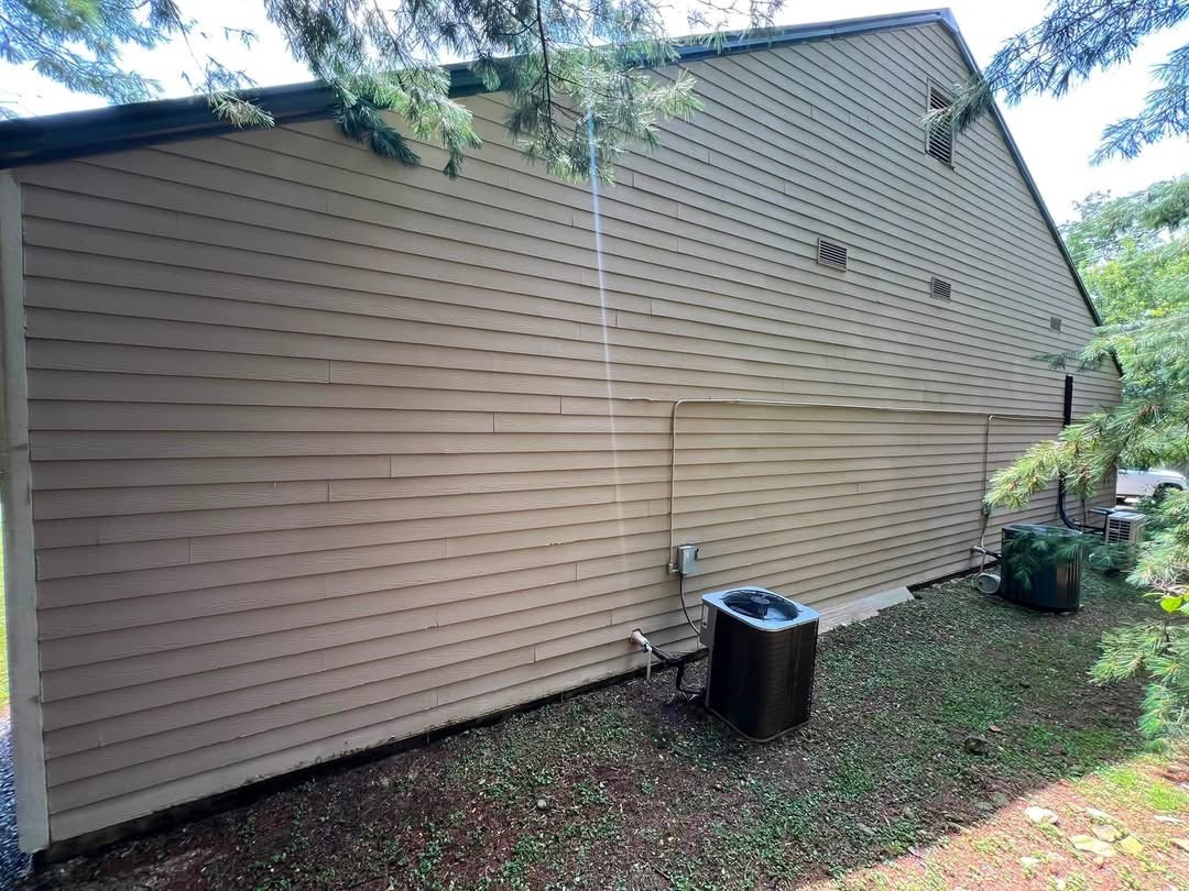 After house siding soft wash