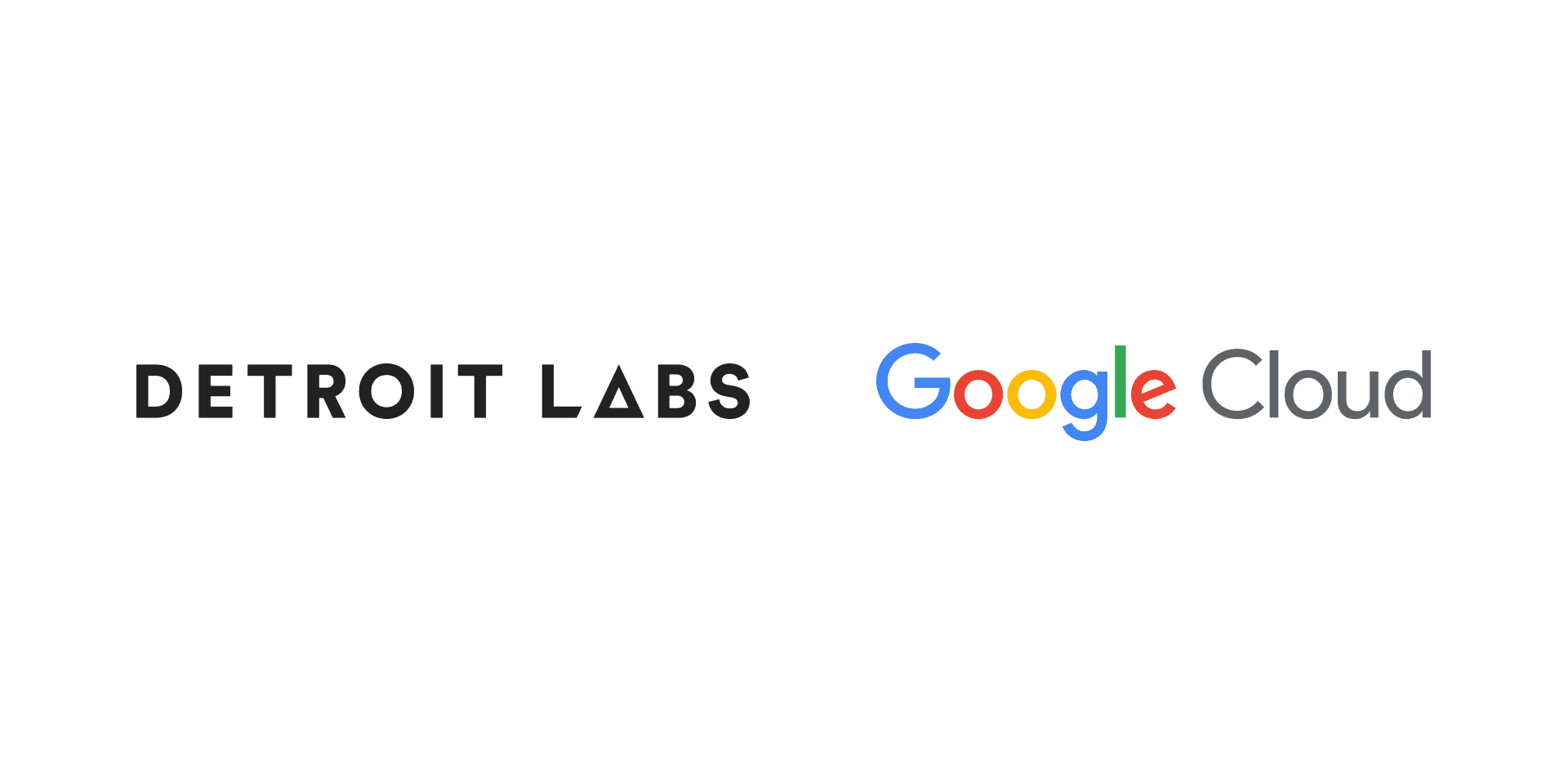 Detroit Labs and Google Cloud logos side by side on a white background